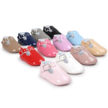 Moda PU Infantil Criança Mocassim Macio Sole Bebê Anti-Slip Loafer